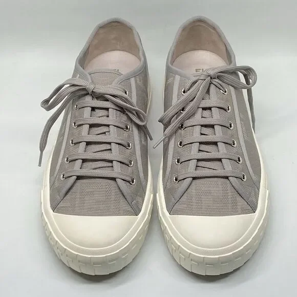 Fendi Domino FF jacquard fabric low top sneakers size 11